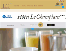 Tablet Screenshot of hotelchamplain.com